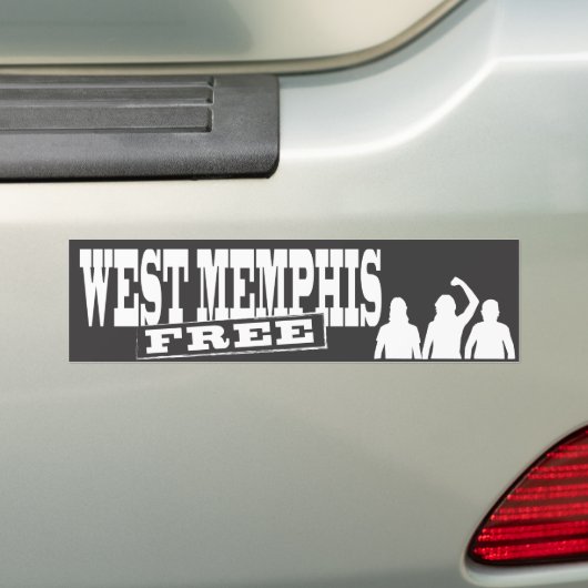 West Memphis Drie bumper sticker (Op auto)