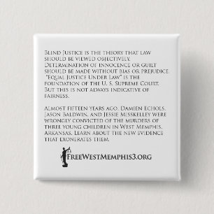 West Memphis Three (ATA-ontwerp) BUTTON
