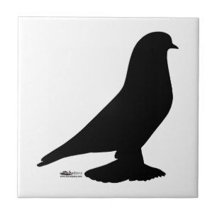 West of England Pigeon Silhouette Tegeltje