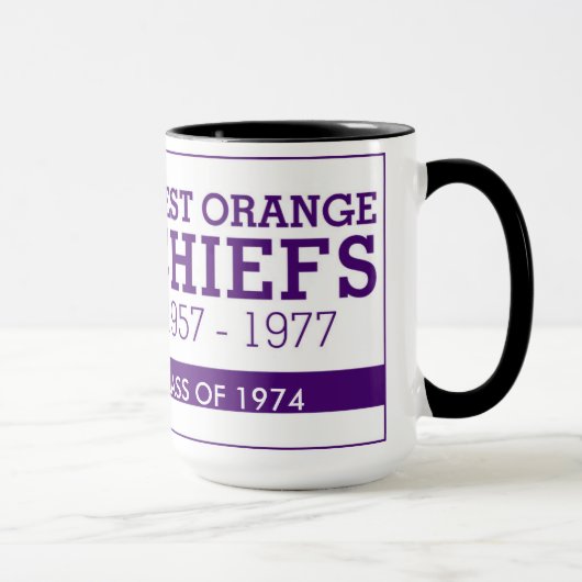 WEST ORANJE CHIEFS 15 OUNCE COFFEE MOK 1974 (Rechts)