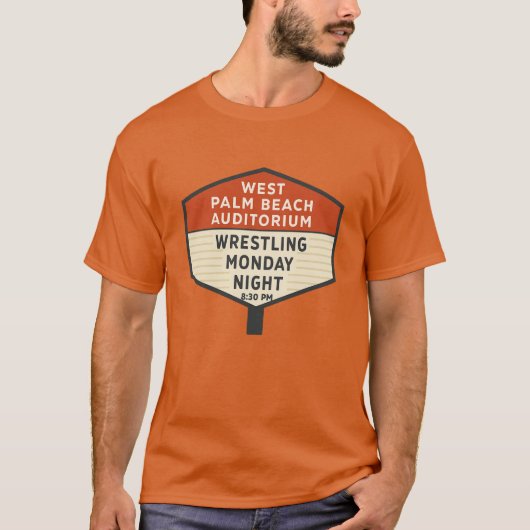 West Palm Beach Auditorium Marquee Wrestling Shirt (Voorkant)