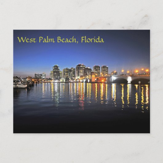 West Palm Beach bij schemering Briefkaart (Voorkant)