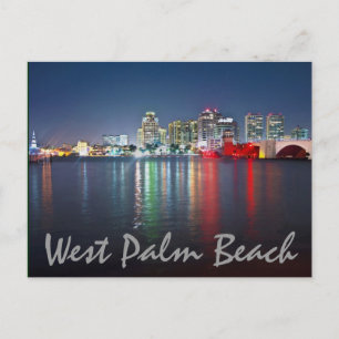 West Palm Beach, Florida, reflecties bij zonsonder Briefkaart