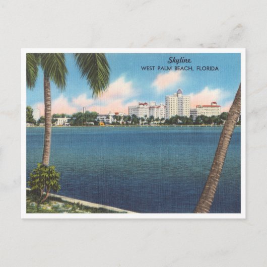  West Palm Beach, Florida Skyline Briefkaart (Voorkant)
