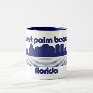West Palm Beach Florida Tweekleurige Koffiemok