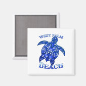 West Palm Beach Florida Vacation Tribal Turtle Magneet (Voorkant / Achterkant)