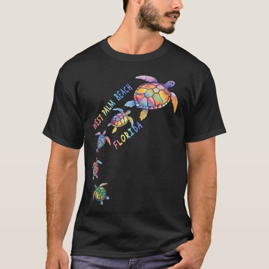 West Palm Beach Florida Zee Schildpad Lover Beach  T-shirt (Voorkant)