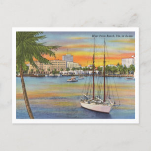 West Palm Beach Florida  zonsondergang Briefkaart