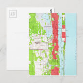  West Palm Beach & Palm Beach FL-kaart (1946) Briefkaart (Voorkant / Achterkant)