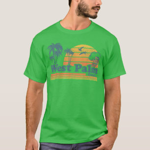West Palm Florida Strand Ouderwetse Lentevakantie T-shirt