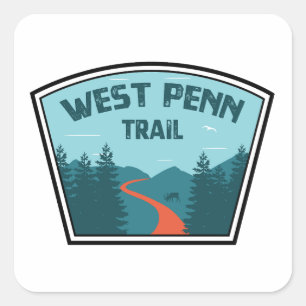 West Penn Trail Pennsylvania Vierkante Sticker