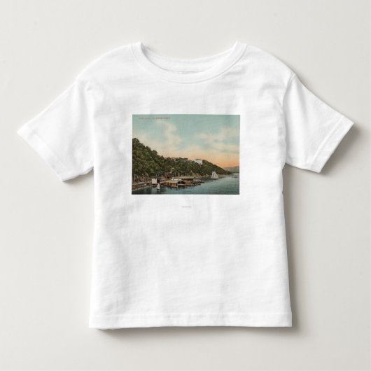 West Point, NY - Uitzicht van Harbour op de Hudson Kinder Shirts (Voorkant)