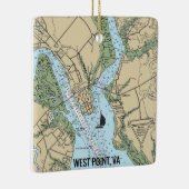 West Point VA-grafiek Keramisch Ornament (Rechts)