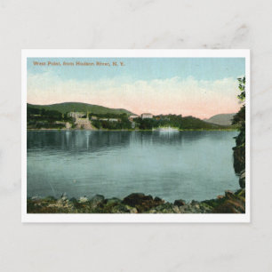 West Point vanaf Hudson River, NY Vintage Briefkaart