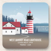 West Quoddy Head Lighthouse Bier Onderzetter (Voorkant)