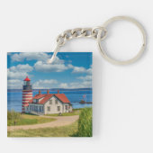 West Quoddy Head Lighthouse, Lubec, Maine Sleutelhanger (Achterkant)