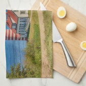 West Quoddy Head Lighthouse, Lubec, Maine Theedoek (Quarter Fold)