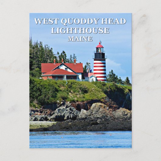 West Quoddy Head Lighthouse, Maine Briefkaart (Voorkant)