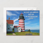 West Quoddy Head Lighthouse, Maine Briefkaart (Voorkant / Achterkant)