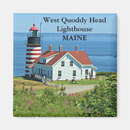 West Quoddy Head Lighthouse, Maine Magnet Magneet (Voorkant)