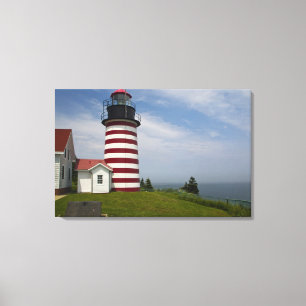 West Quoddy Head Lighthouse State Park is de Canvas Afdruk