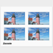 West Quoddy Head Lighthouse, Stickers Maine (Feuille)