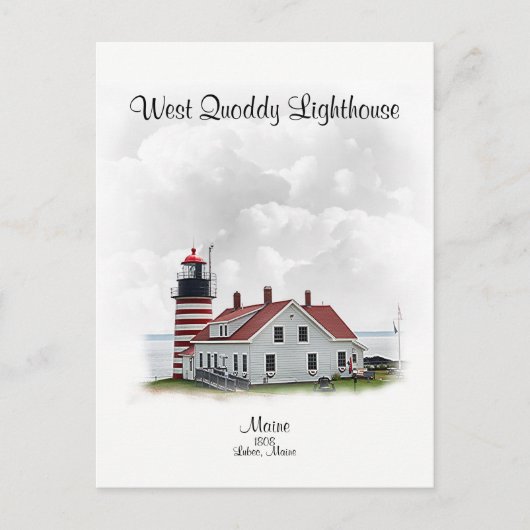 West Quoddy Lighthouse, Maine Briefkaart (Voorkant)