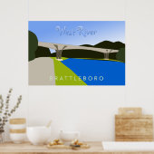 West River - Brattleboro, affiche VT (Cuisine)