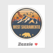 West-Sacramento, Californië Sticker (Vel)