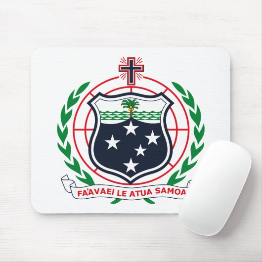 West-Samoa Wapenkat Mousepad Muismat (Met muis)