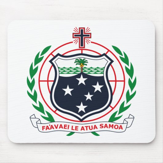 West-Samoa Wapenkat Mousepad Muismat (Voorkant)