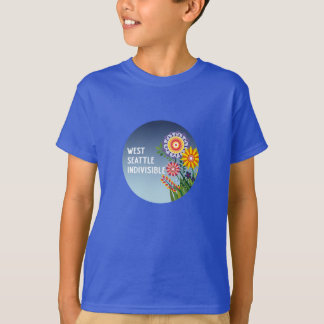 West Seattle Indivisible Kids Blauwe Bloem t-shirt