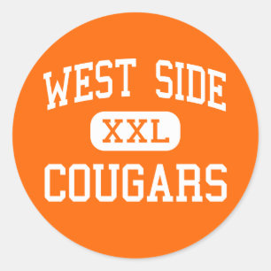 West Side - Cougars - High School - Gary Indiana Ronde Sticker