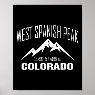 West Spanish Peak Colorado Klimmen Summit Club Ou Poster