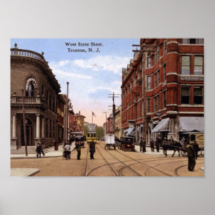 West State St., Trenton NJ 1915 Poster