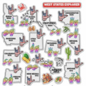 West States Explorer — Educational Sticker (Devant)