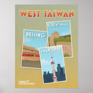 West Taiwan Poscards Poster 18 x 24 inch