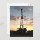 West Texas Drilling Rig Briefkaart (Voorkant / Achterkant)