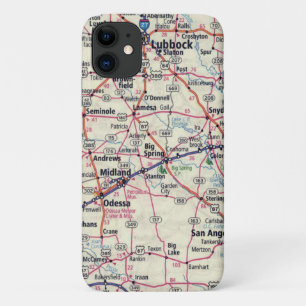 West Texas Map iPhone 11 Hoesje