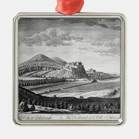 West-Uitzicht van de stad Edinburgh, 1753 Metalen Ornament (Voorkant)
