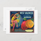 West Valencia Apple Crate LabelWatsonville, CA Briefkaart (Voorkant / Achterkant)