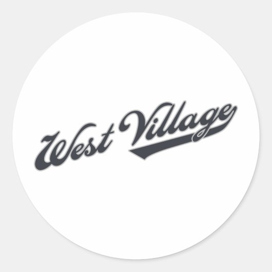 West Village Ronde Sticker (Voorkant)