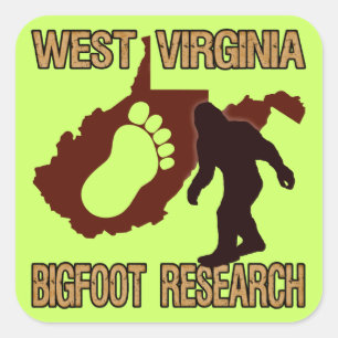 West Virgina Bigfoot Onderzoek Vierkante Sticker