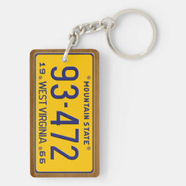 West Virginia 1966  Licence Bord Sleutelhanger