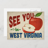 West Virginia Apple - Vintage Travel Briefkaart (Voorkant / Achterkant)