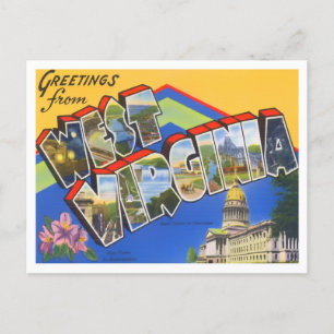 West Virginia  Big Letters Briefkaart