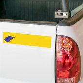 West Virginia Blue en Gold Bumpersticker (Op Truck)