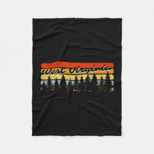 West Virginia bos zonsondergang bomen hut esthetie Fleece Deken