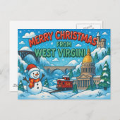 WEST VIRGINIA BRIEFKAART (Voorkant / Achterkant)