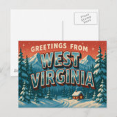 WEST VIRGINIA BRIEFKAART (Voorkant / Achterkant)